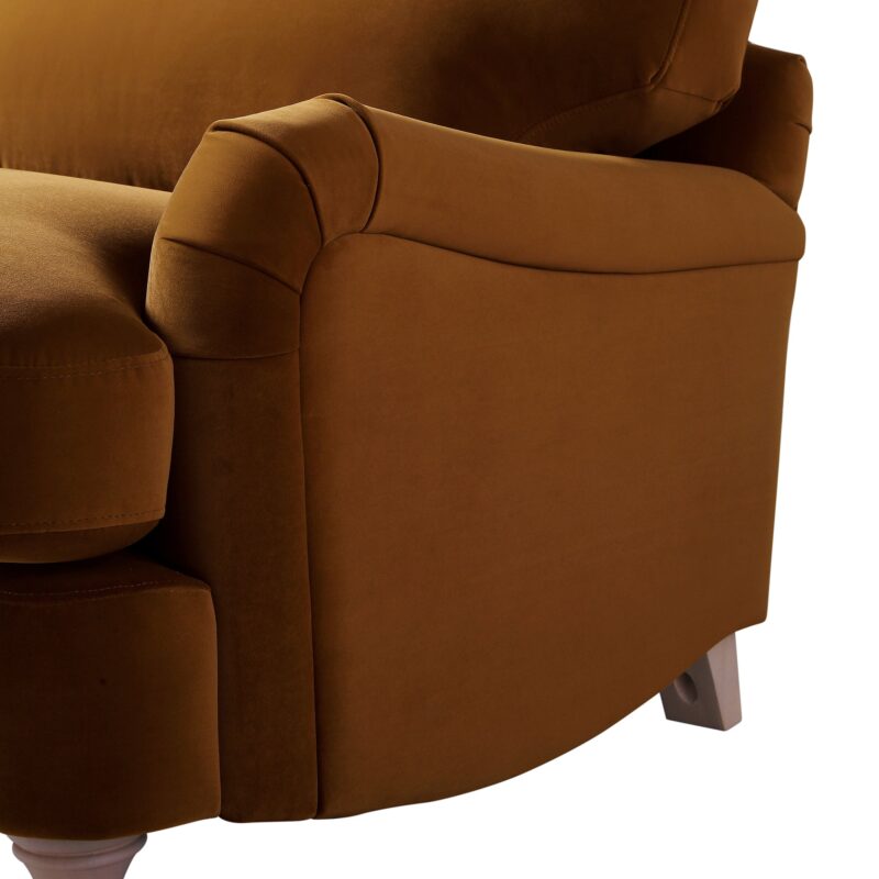 Daphnis Cinnamon Velvet Sofa, Loveseat - Image 12
