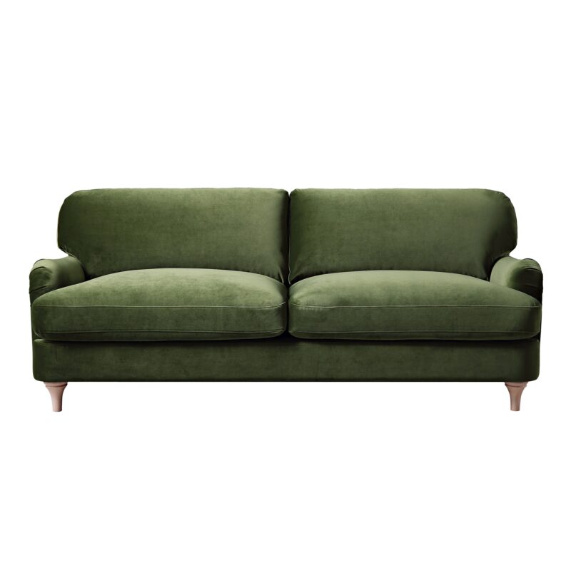 Daphnis Fern Green Velvet Sofa, 3-Seater - Image 6