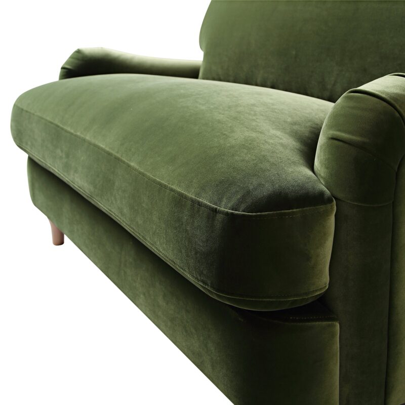 Daphnis Fern Green Velvet Sofa, Loveseat - Image 9