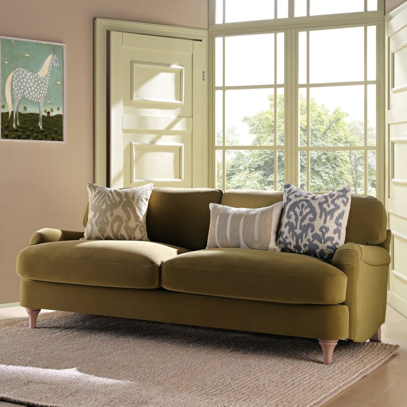 Daphnis Fudge Velvet Sofa, 3-Seater - Image 2