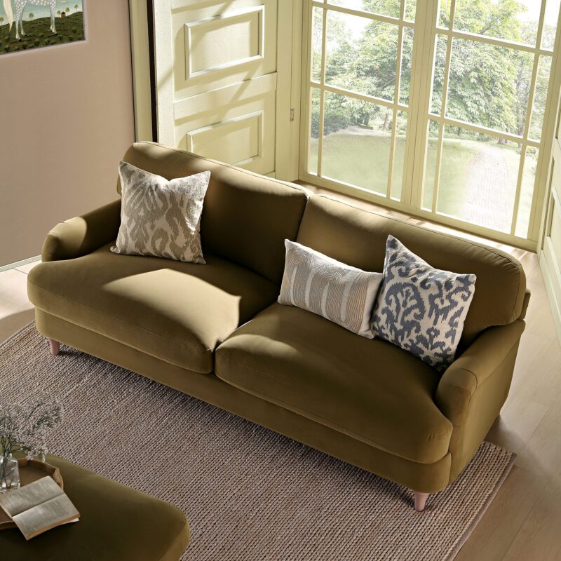Daphnis Fudge Velvet Sofa, 3-Seater - Image 3