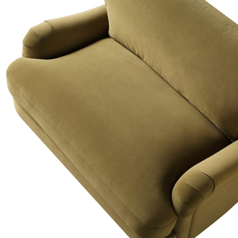 Daphnis Fudge Velvet Sofa, Loveseat - Image 12