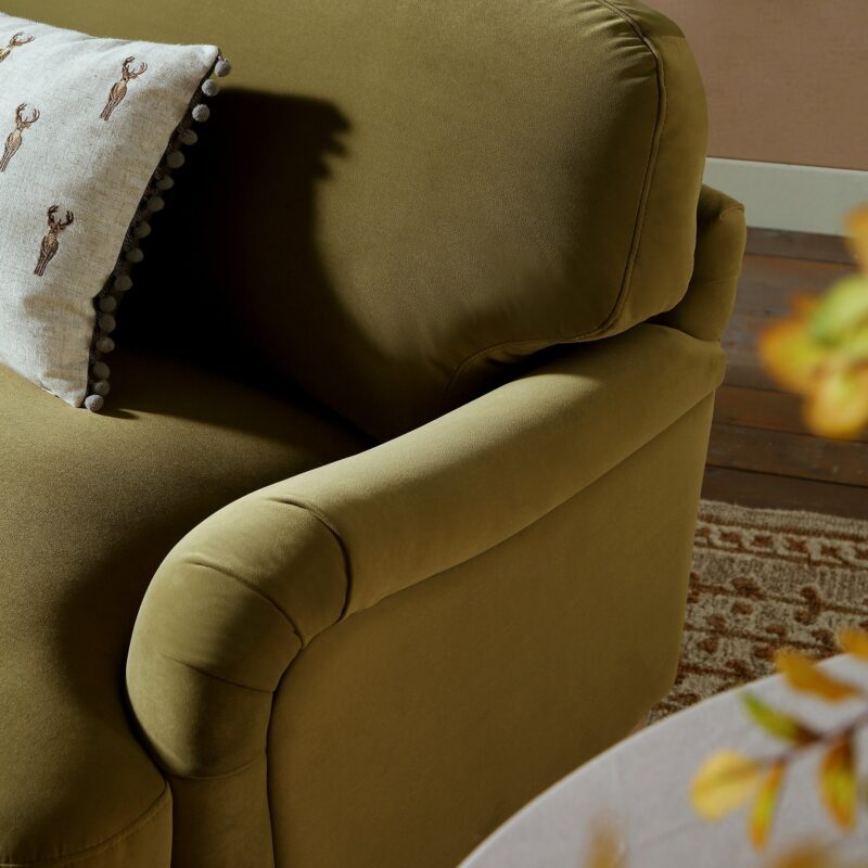 Daphnis Fudge Velvet Sofa, Loveseat - Image 2
