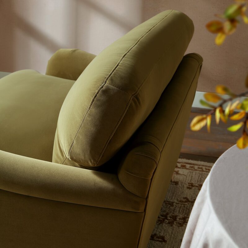 Daphnis Fudge Velvet Sofa, Loveseat - Image 4