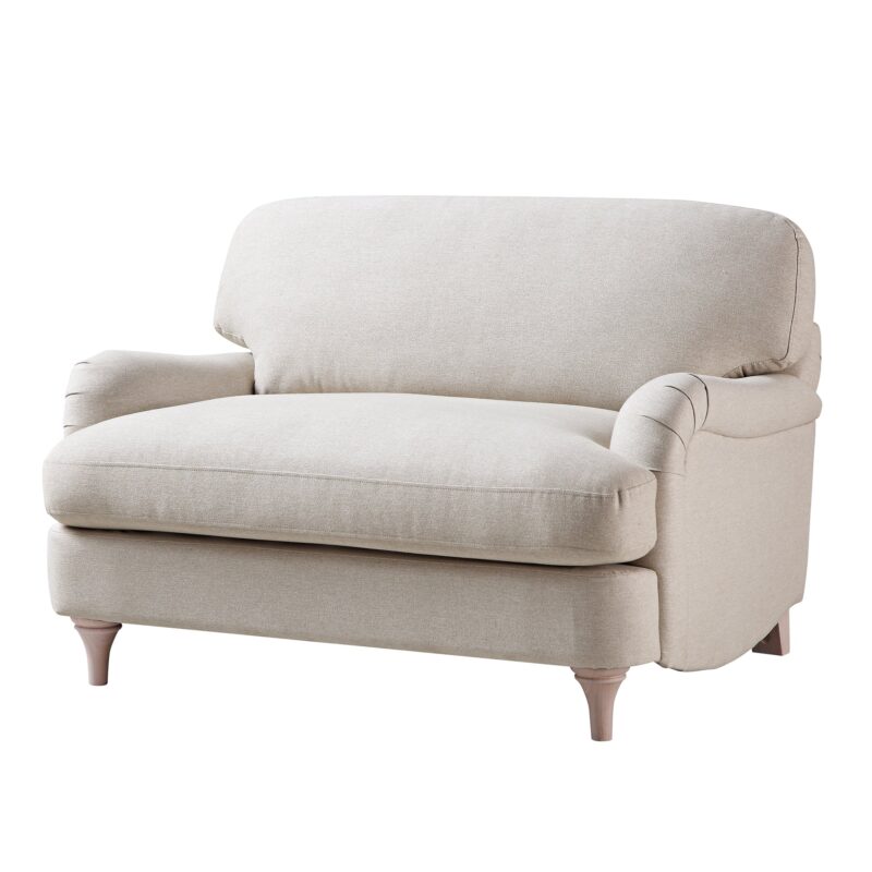 Daphnis Oatmeal Fabric Sofa, Loveseat - Image 5