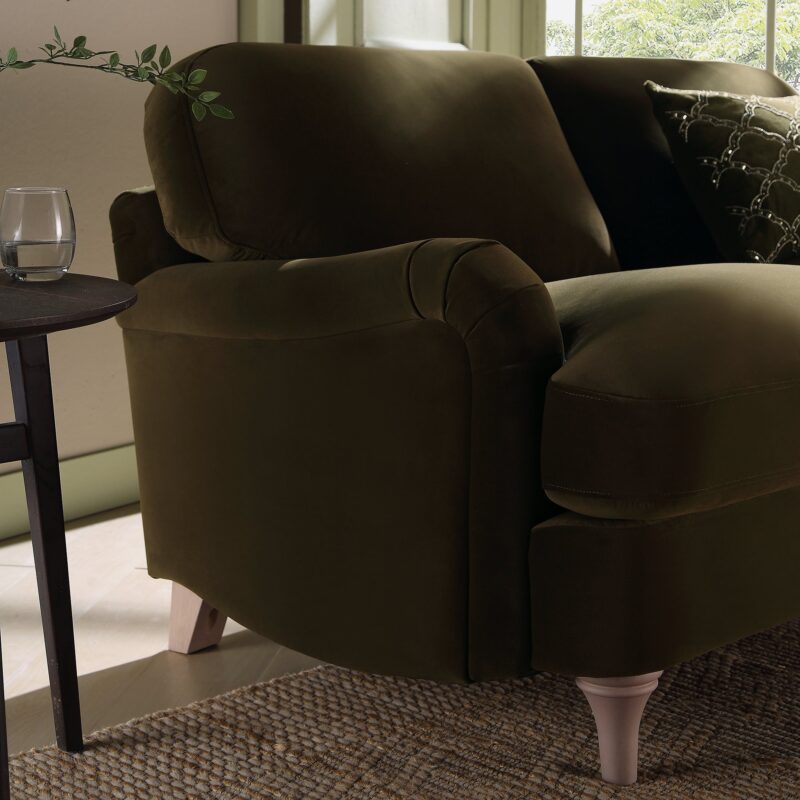 Daphnis Seaweed Velvet Sofa, 2-Seater - Image 3