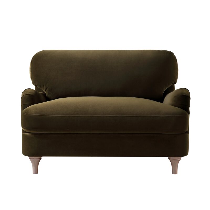 Daphnis Seaweed Velvet Sofa, Loveseat - Image 4