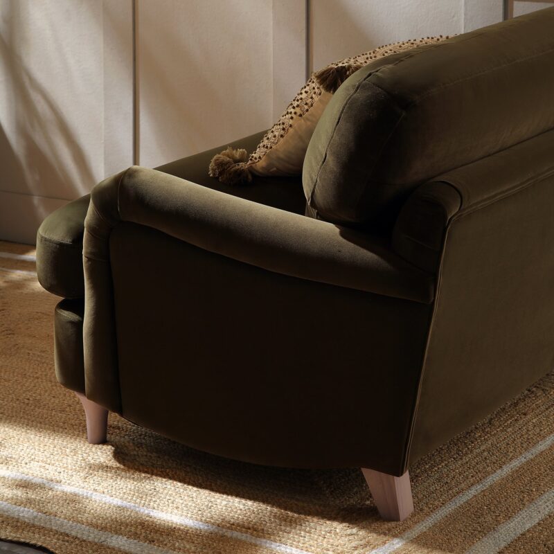 Daphnis Seaweed Velvet Sofa, Loveseat - Image 3