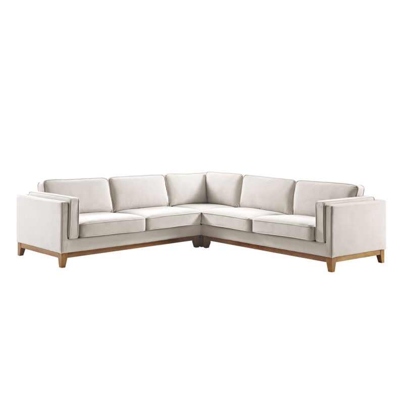 Dipley Champagne Velvet Grande Corner Sofa - Image 6