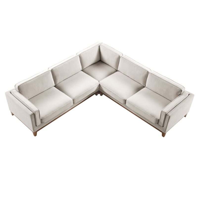 Dipley Champagne Velvet Grande Corner Sofa - Image 7