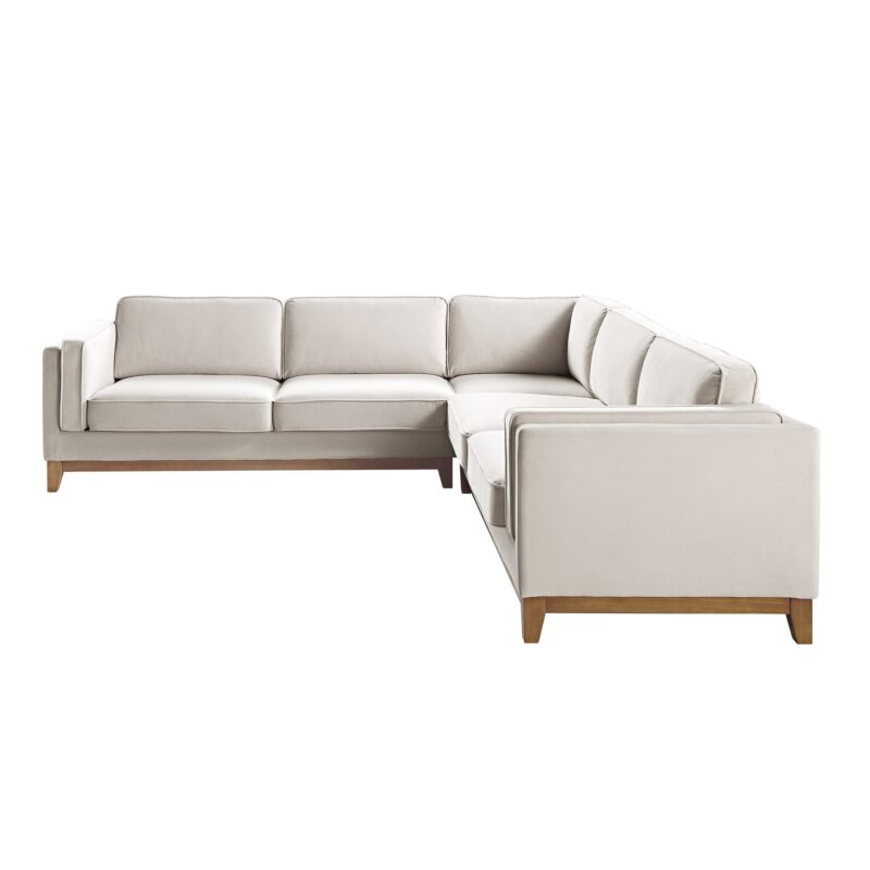 Dipley Champagne Velvet Grande Corner Sofa - Image 9