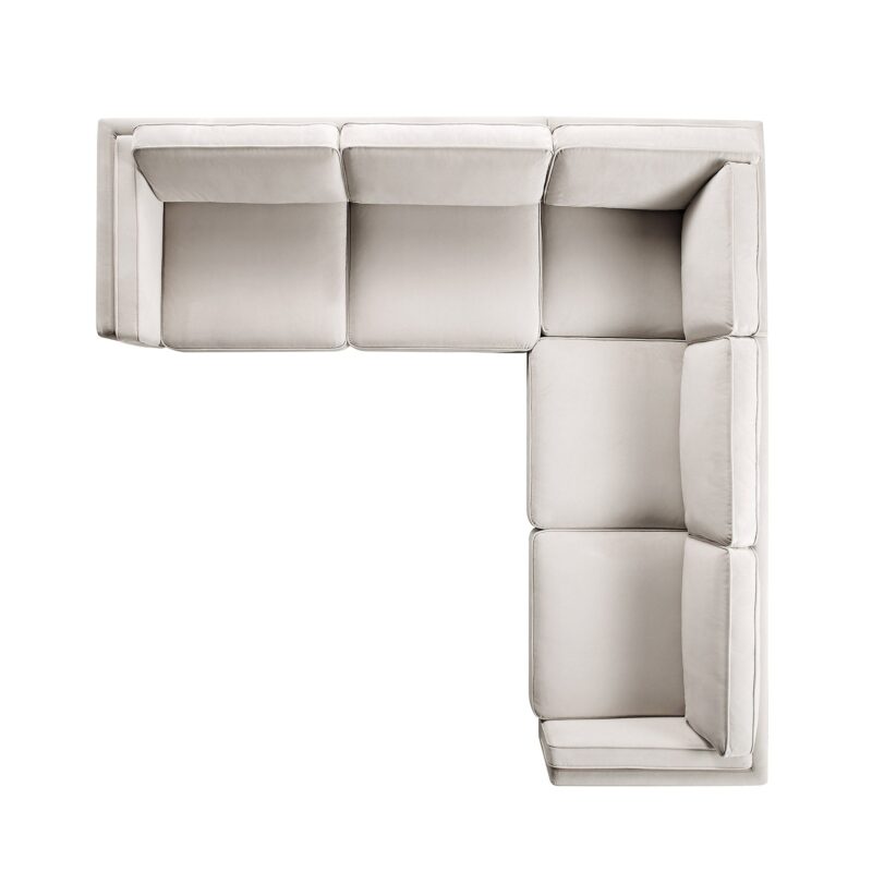 Dipley Champagne Velvet Grande Corner Sofa - Image 11