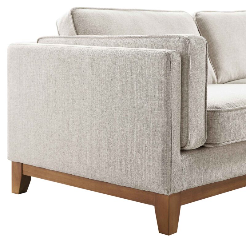 Dipley Oatmeal Woven Fabric Grande Corner Sofa - Image 11