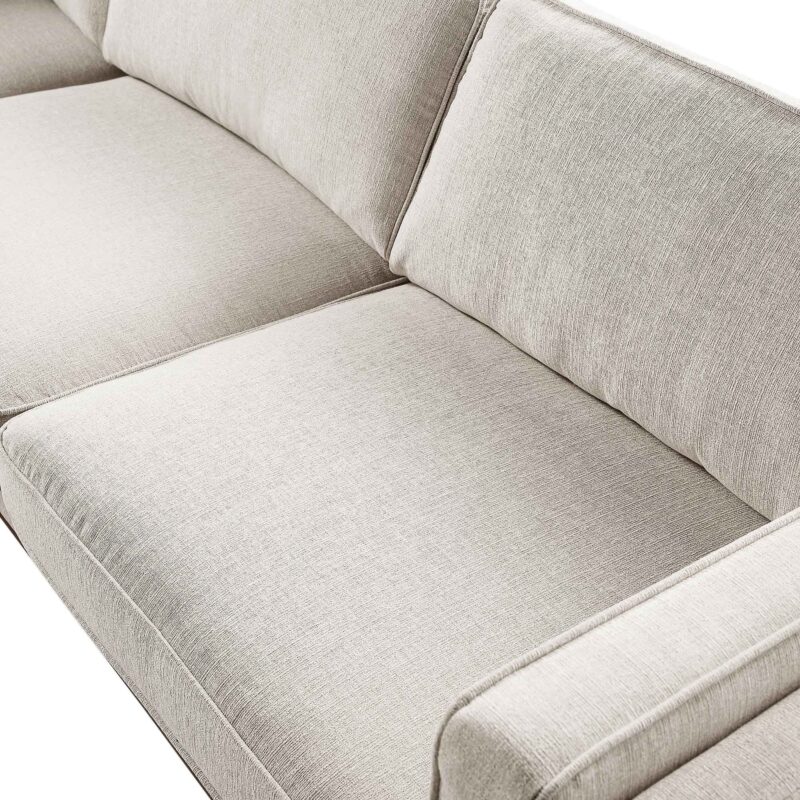 Dipley Oatmeal Woven Fabric Grande Corner Sofa - Image 12