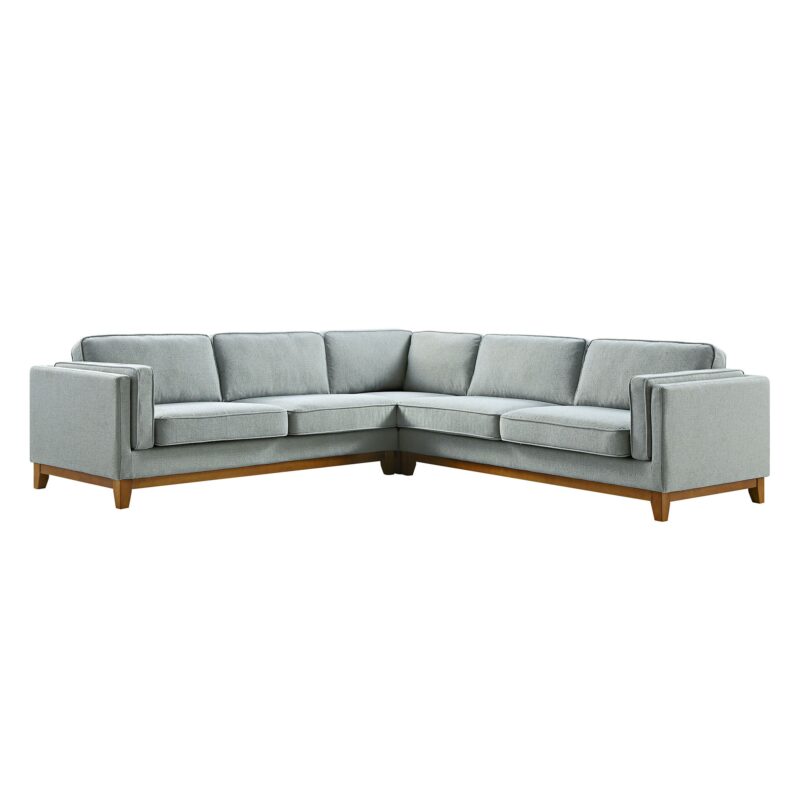 Dipley Sage Woven Fabric Grande Corner Sofa - Image 6