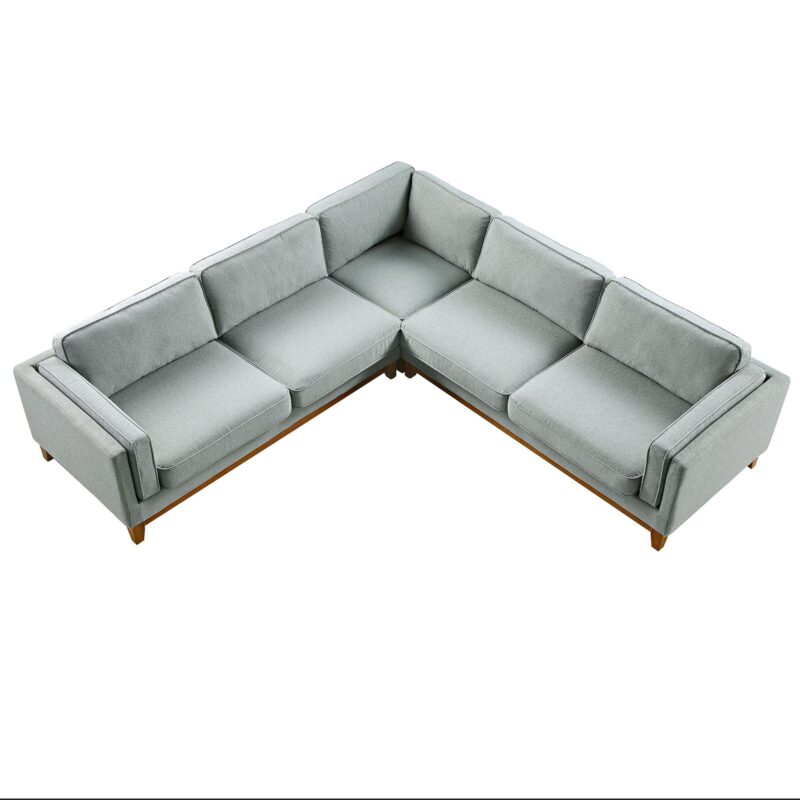 Dipley Sage Woven Fabric Grande Corner Sofa - Image 7
