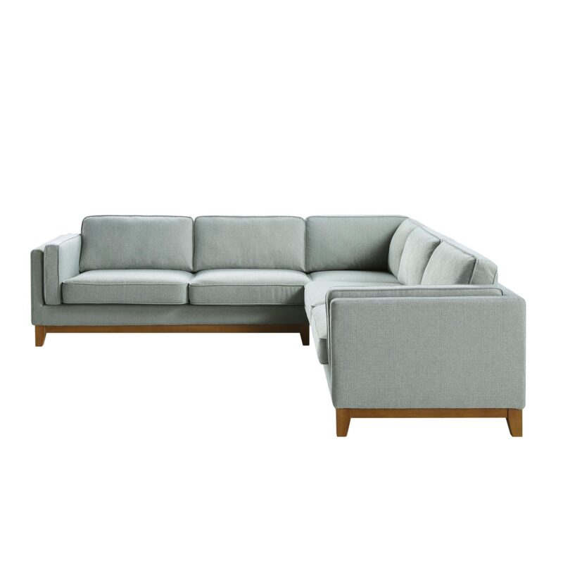 Dipley Sage Woven Fabric Grande Corner Sofa - Image 9