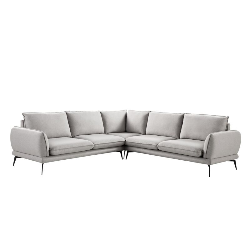 Obriel Grey Marl Fabric Grande Corner Sofa - Image 5