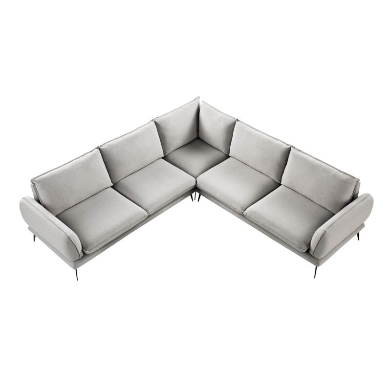 Obriel Grey Marl Fabric Grande Corner Sofa - Image 6