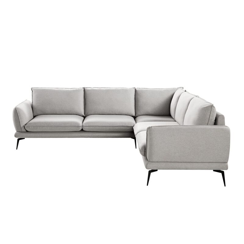 Obriel Grey Marl Fabric Grande Corner Sofa - Image 8