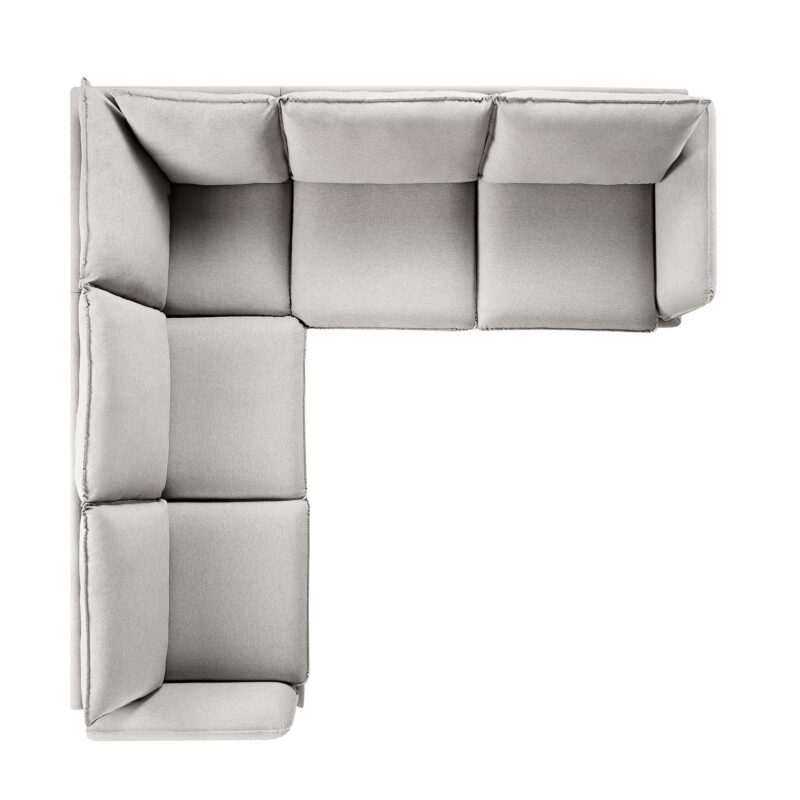 Obriel Grey Marl Fabric Grande Corner Sofa - Image 9