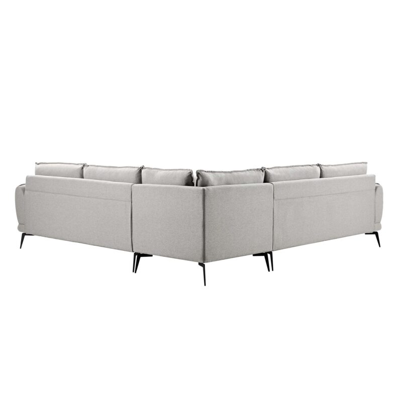 Obriel Grey Marl Fabric Grande Corner Sofa - Image 10