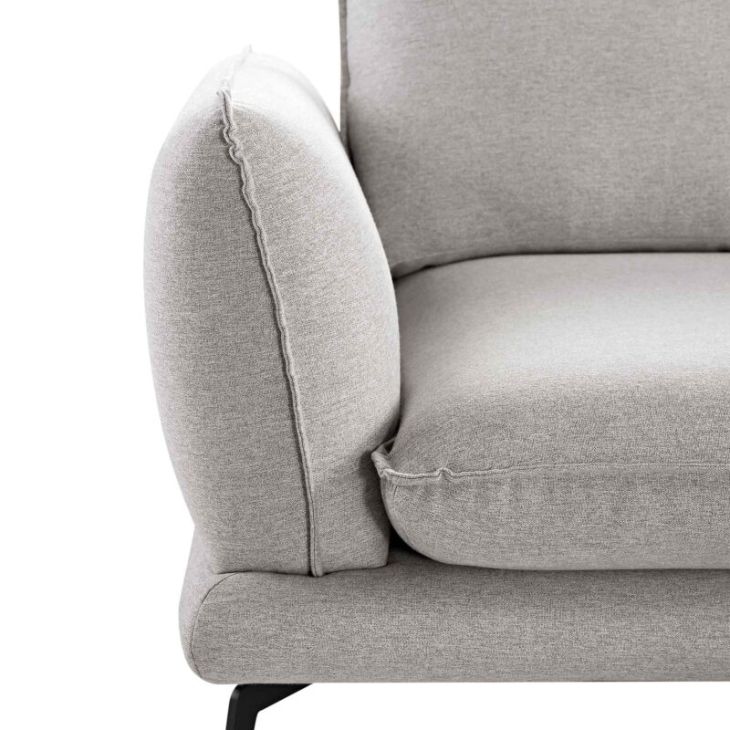 Obriel Grey Marl Fabric Grande Corner Sofa - Image 11