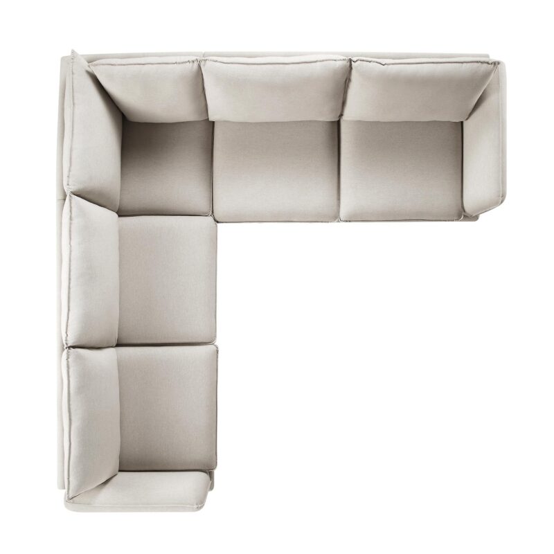 Obriel Oatmeal Fabric Grande Corner Sofa - Image 10