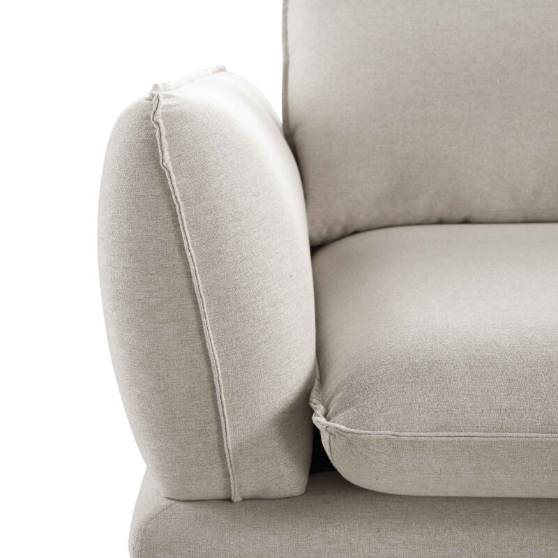 Obriel Oatmeal Fabric Grande Corner Sofa - Image 12