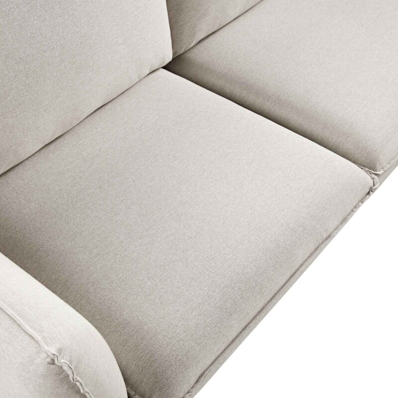 Obriel Oatmeal Fabric Grande Corner Sofa - Image 13