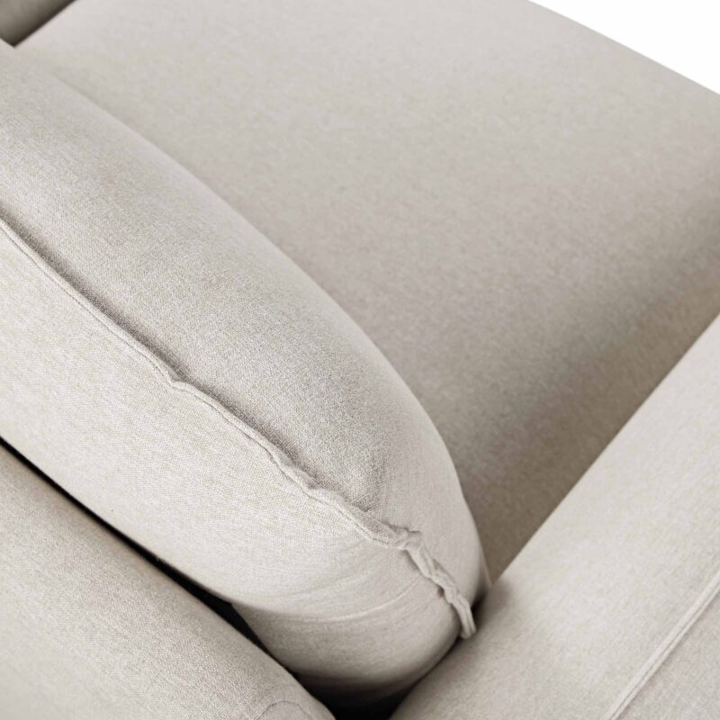 Obriel Oatmeal Fabric Grande Corner Sofa - Image 15