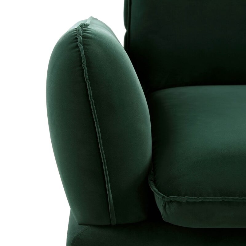 Obriel Forest Green Velvet Grande Corner Sofa - Image 10