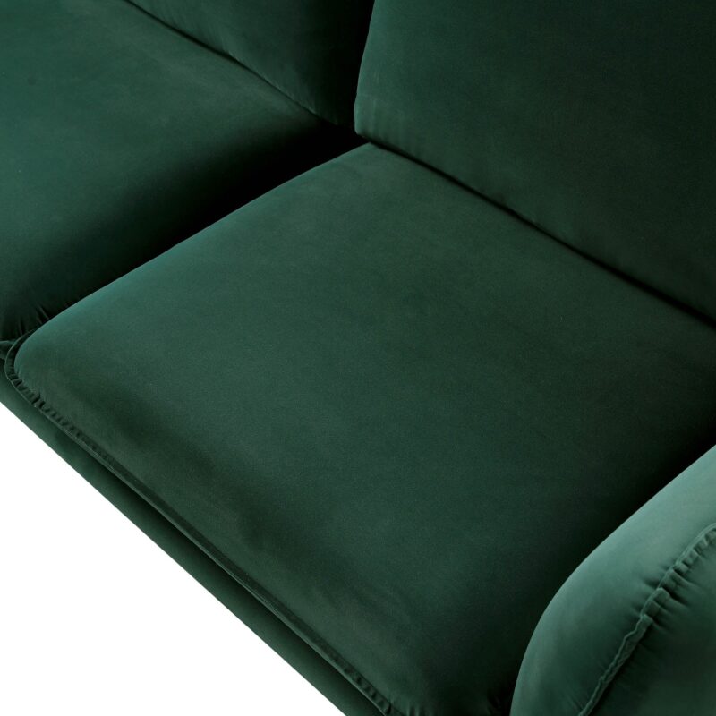 Obriel Forest Green Velvet Grande Corner Sofa - Image 11