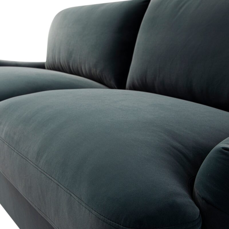 Daphnis Aegean Blue Velvet Sofa Bed, Large 3-Seater - Image 17
