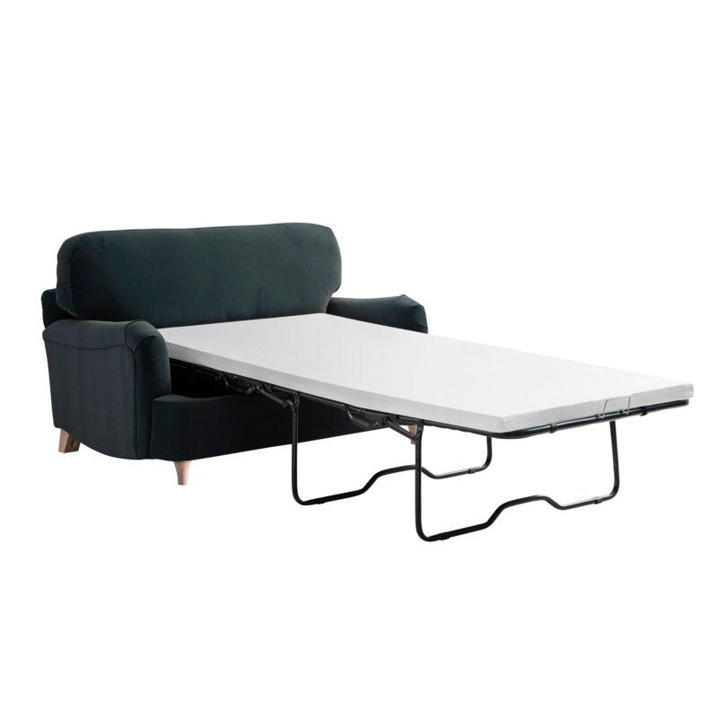 Daphnis Aegean Blue Velvet Sofa Bed, Loveseat - Image 2