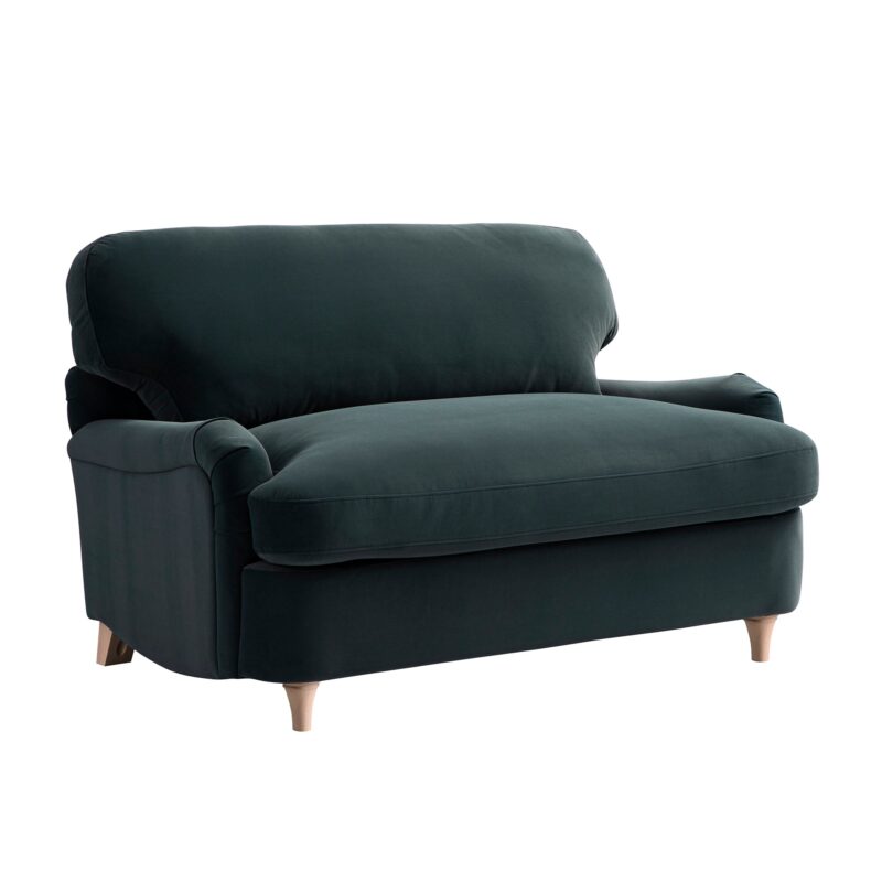 Daphnis Aegean Blue Velvet Sofa Bed, Loveseat - Image 5