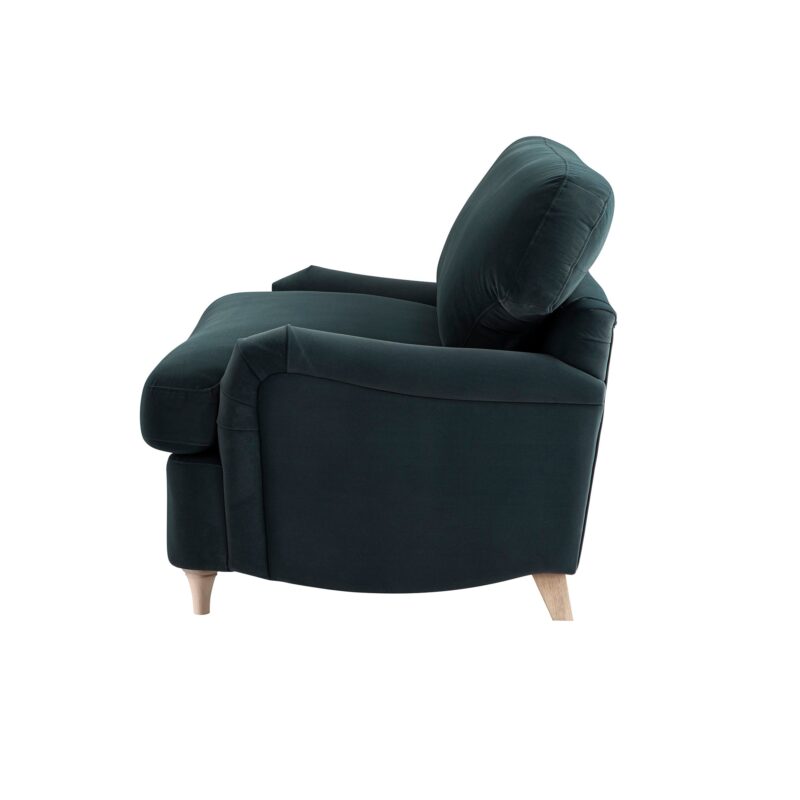 Daphnis Aegean Blue Velvet Sofa Bed, Loveseat - Image 7