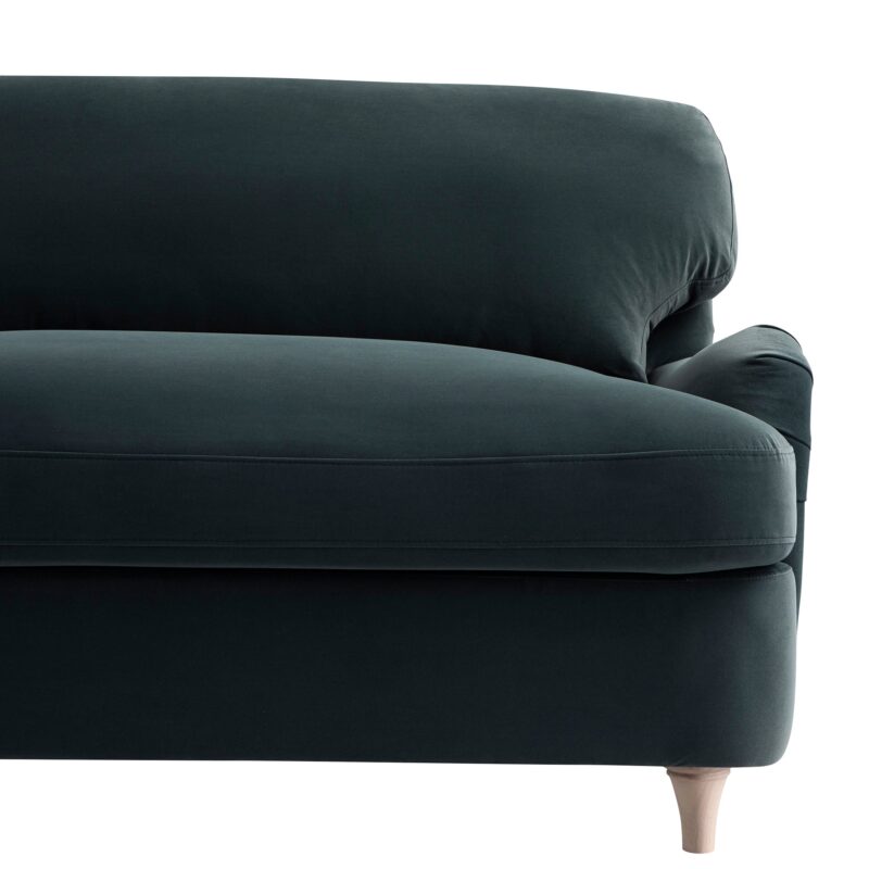 Daphnis Aegean Blue Velvet Sofa Bed, Loveseat - Image 9
