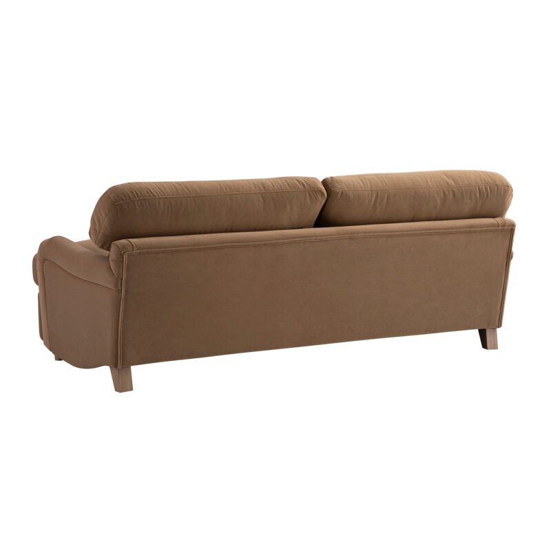 Daphnis Camel Velvet Sofa Bed, Large 3-Seater - Image 9