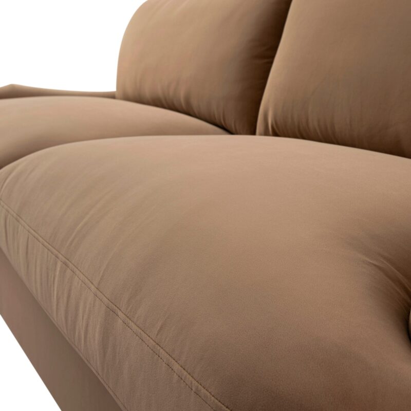 Daphnis Camel Velvet Sofa Bed, Large 3-Seater - Image 11
