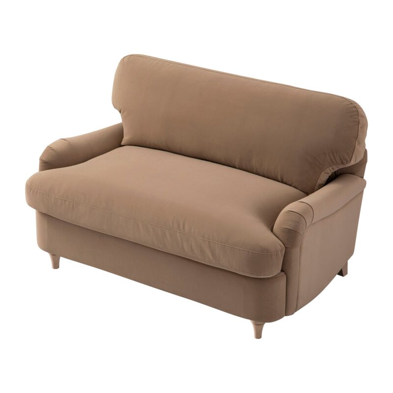 Daphnis Camel Velvet Sofa Bed, Loveseat - Image 15