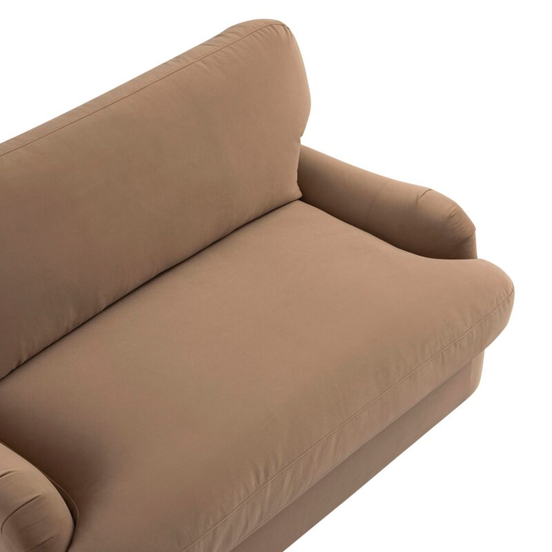 Daphnis Camel Velvet Sofa Bed, Loveseat - Image 19
