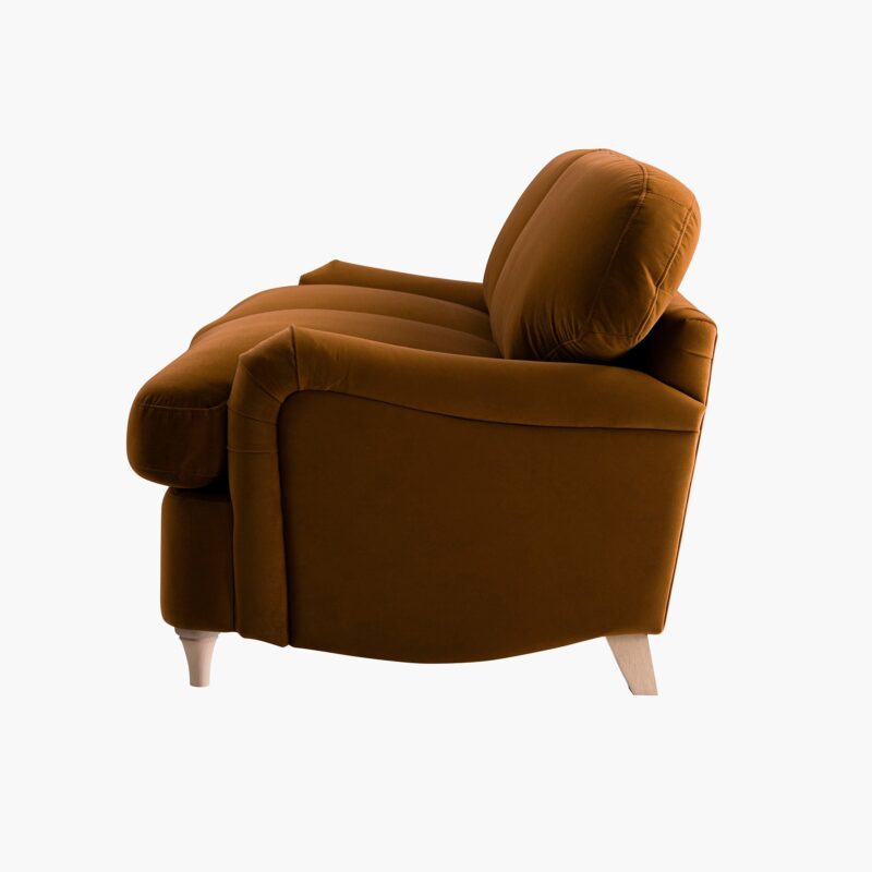 Daphnis Cinnamon Velvet Sofa Bed, Large 3-Seater - Image 16