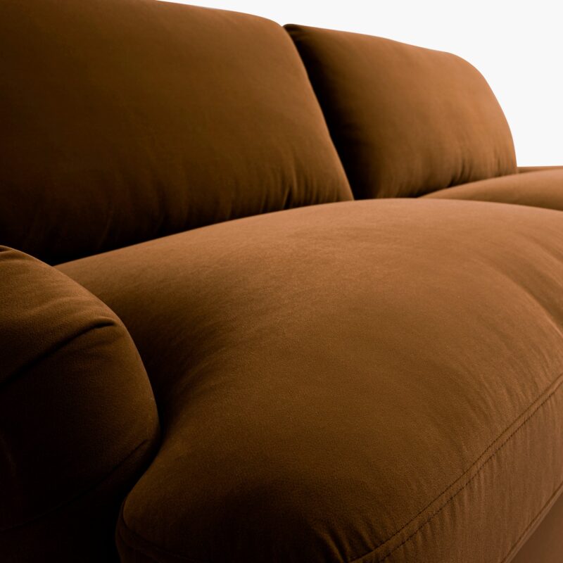 Daphnis Cinnamon Velvet Sofa Bed, Large 3-Seater - Image 19