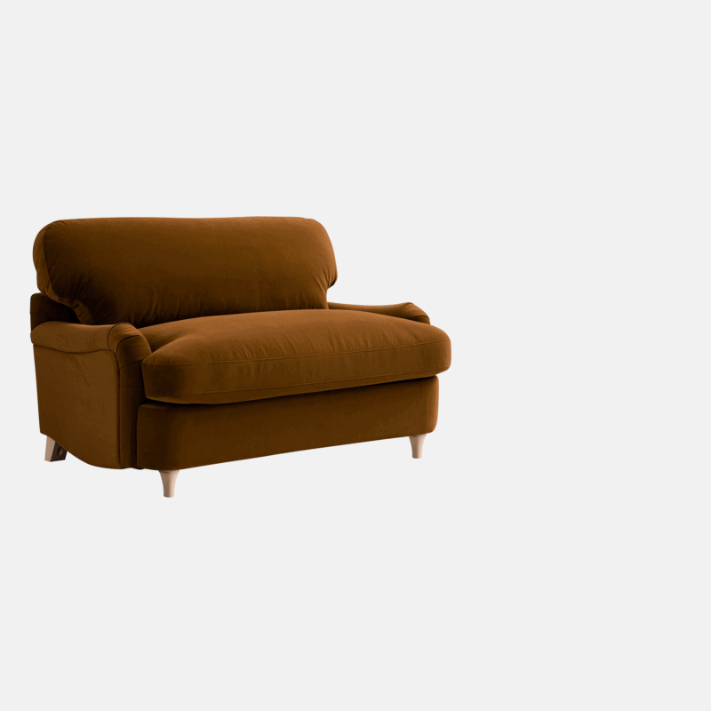 Daphnis Cinnamon Velvet Sofa Bed, Loveseat - Image 13
