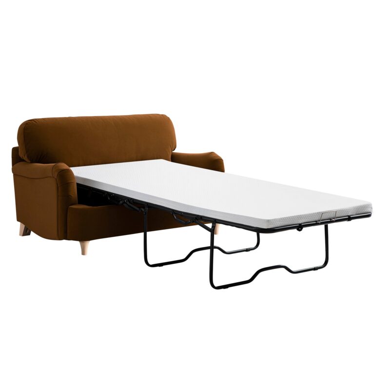 Daphnis Cinnamon Velvet Sofa Bed, Loveseat - Image 11