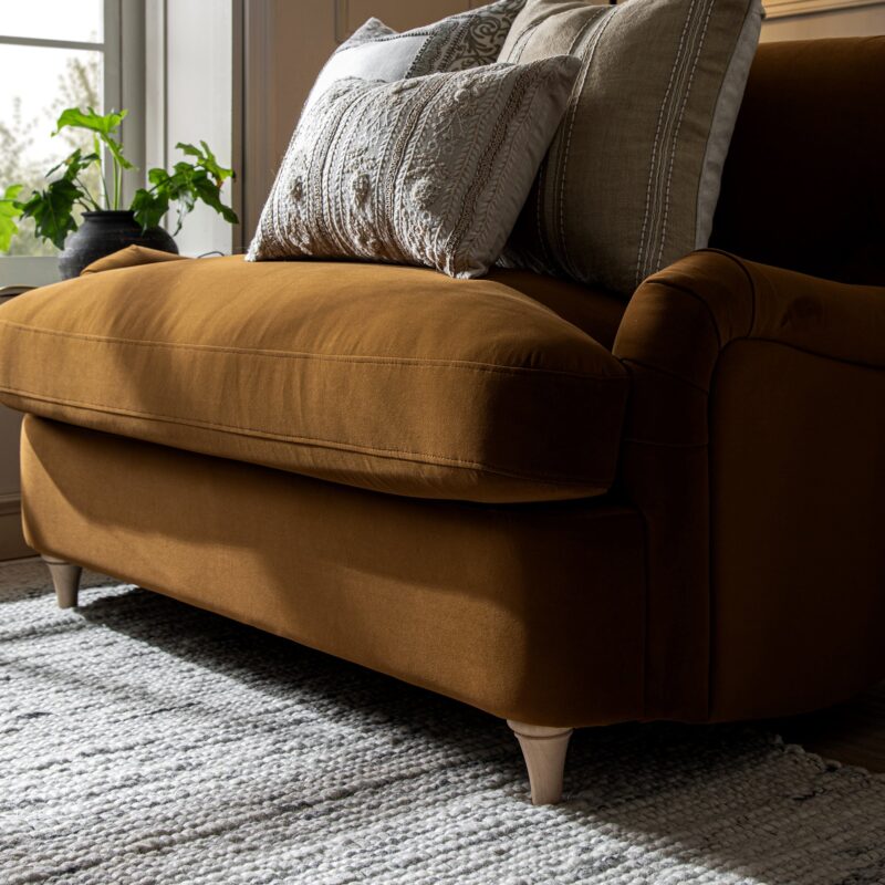 Daphnis Cinnamon Velvet Sofa Bed, Loveseat - Image 9