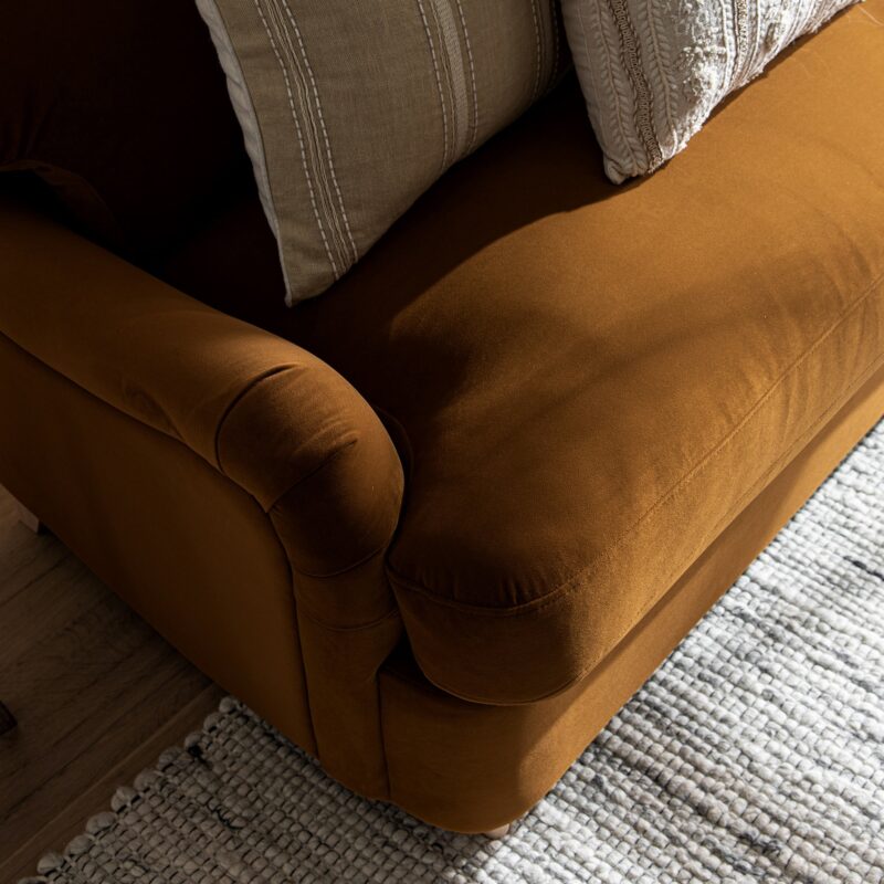 Daphnis Cinnamon Velvet Sofa Bed, Loveseat - Image 10