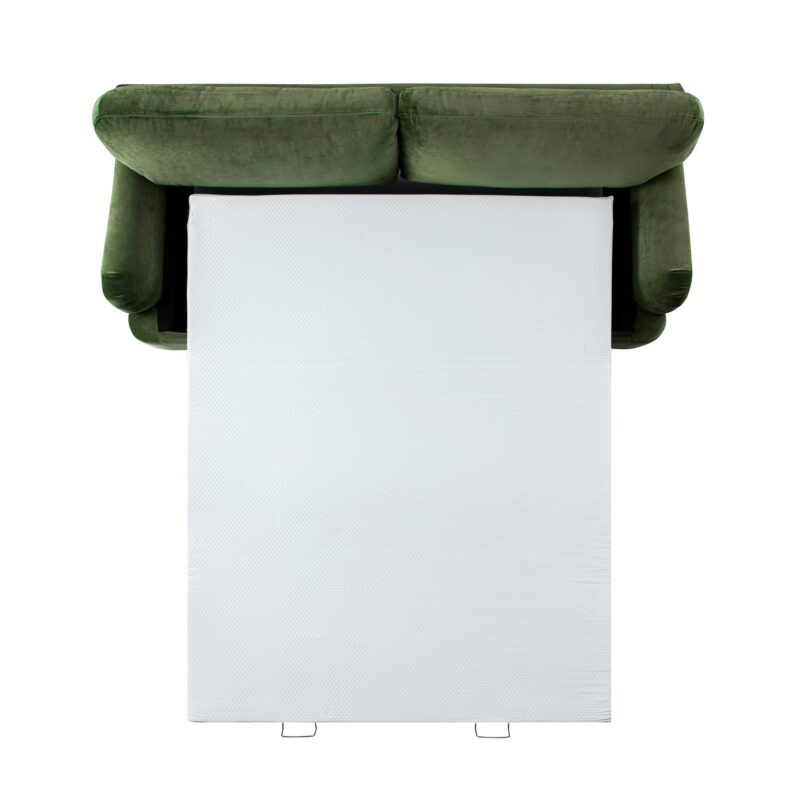 Daphnis Fern Green Velvet Sofa Bed, Large 3-Seater - Image 7