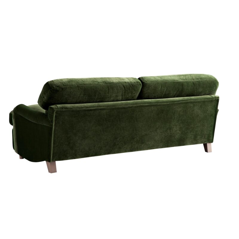 Daphnis Fern Green Velvet Sofa Bed, Large 3-Seater - Image 9